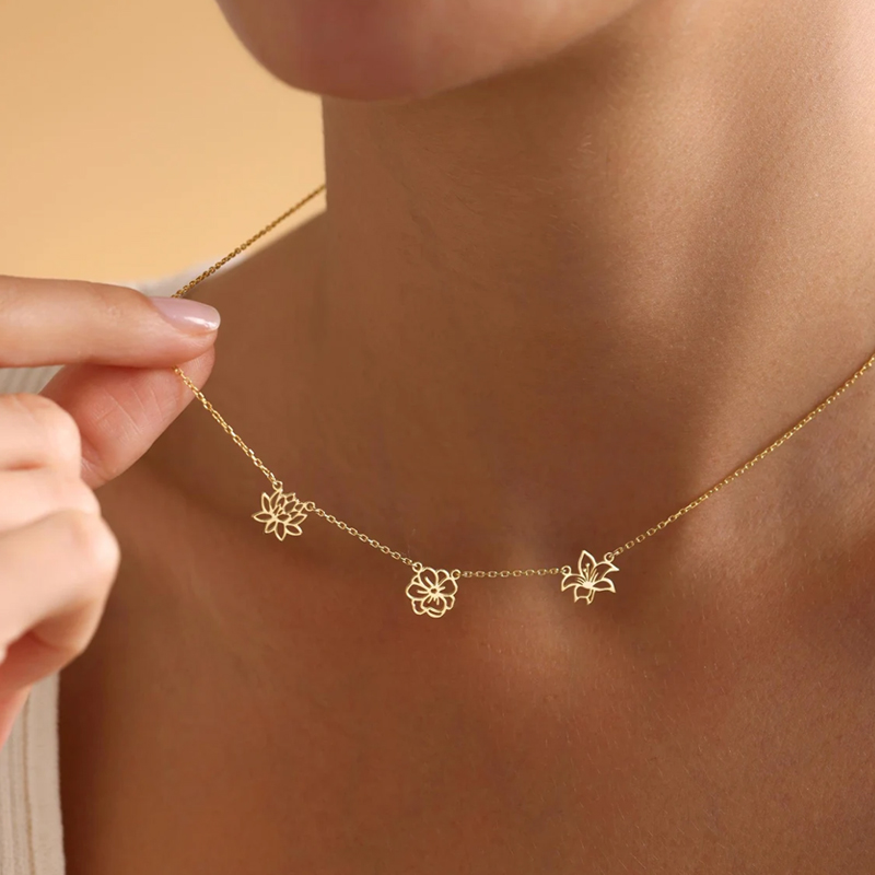Personalisierte Geburtblumen-H – Birth Flower Necklace Bewertung und Preis