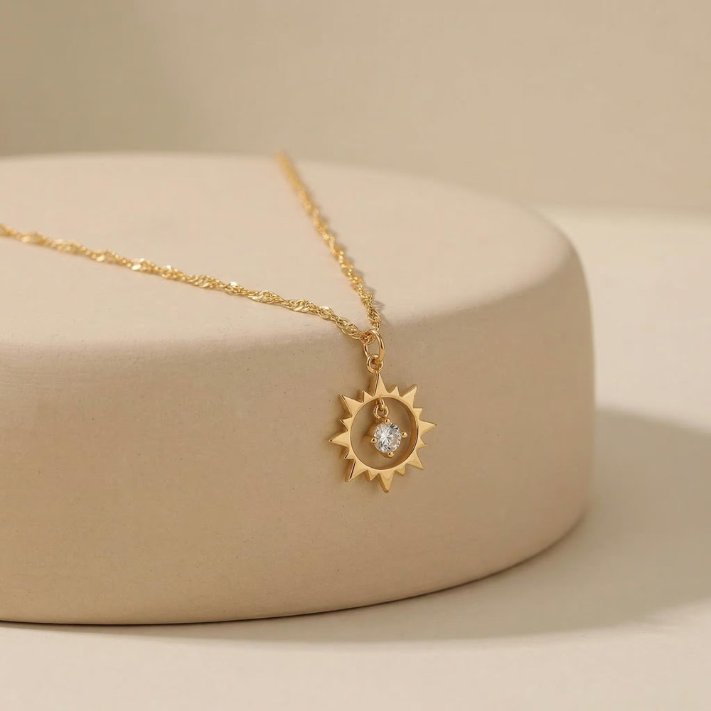 Personalisierte Vintage-Sonnen – Birth Flower Necklace Bewertung und Preis