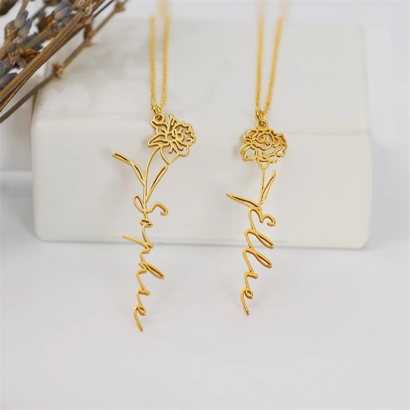 Personalisierte Geburtsblumen- – Birth Flower Necklace Bewertung und Preis