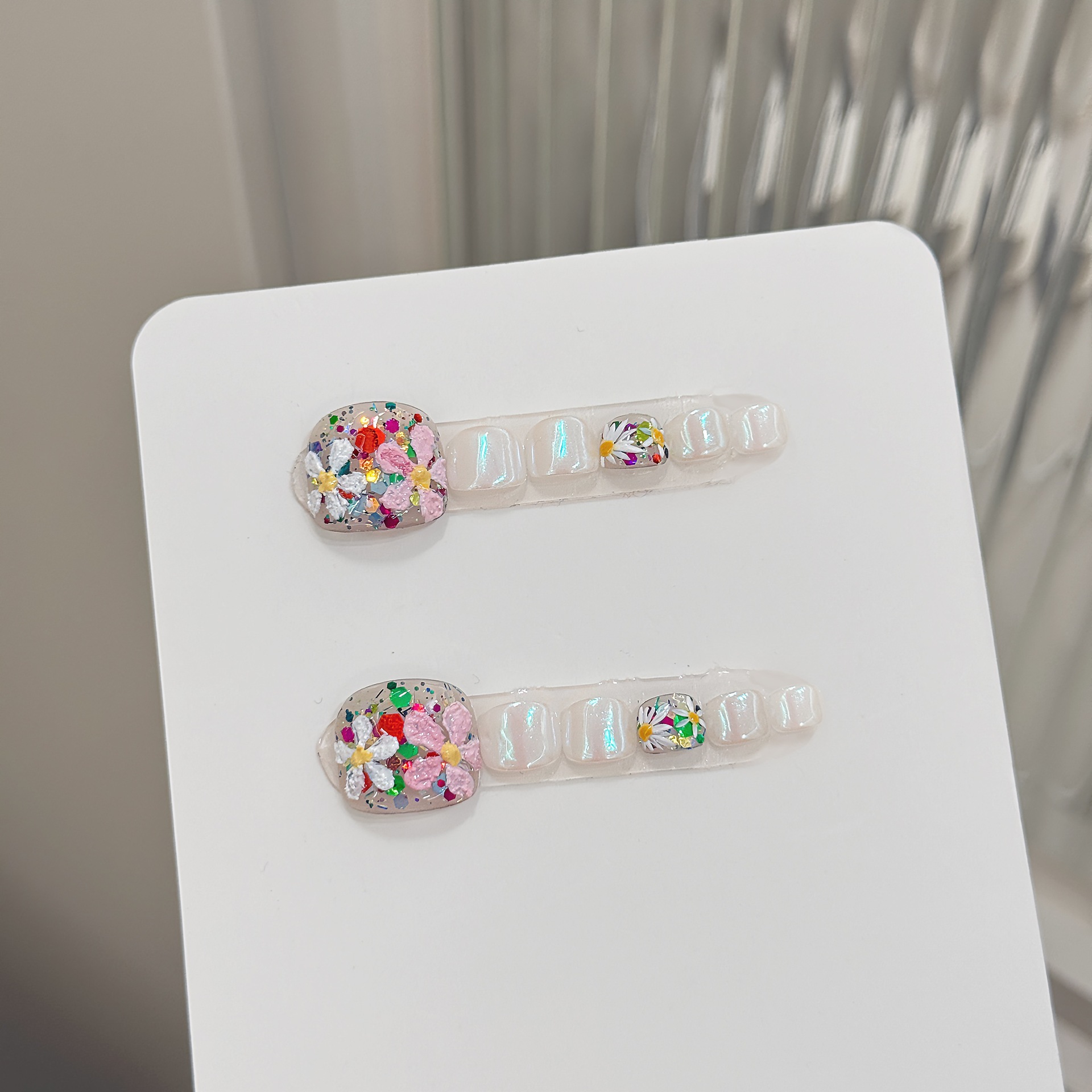 12 Stück handgemachte Zehennäg – Pressed Flower Art Bewertung und Preis
