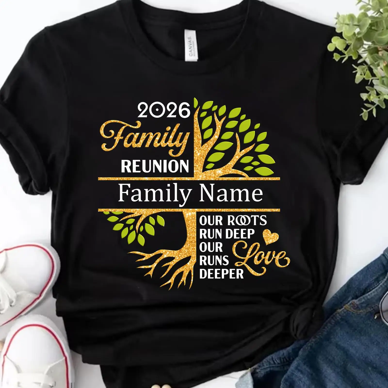 2026 Personalisiertes T-Shirt  – Family Tree Print Bewertung und Preis