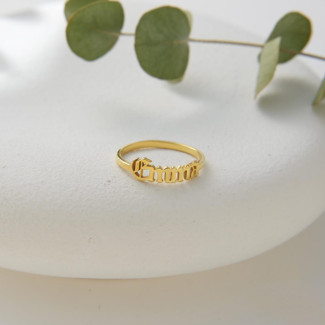 Benutzerdefinierte Gold Ring F – Initial Ring Custom Bewertung und Preis