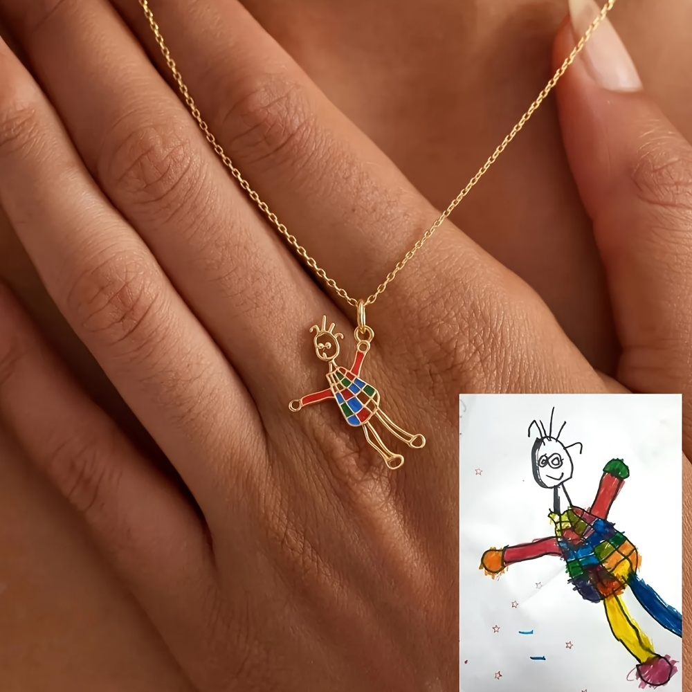 Kinder-Zeichnungsanhänger als  – Name Necklace Custom Bewertung und Preis