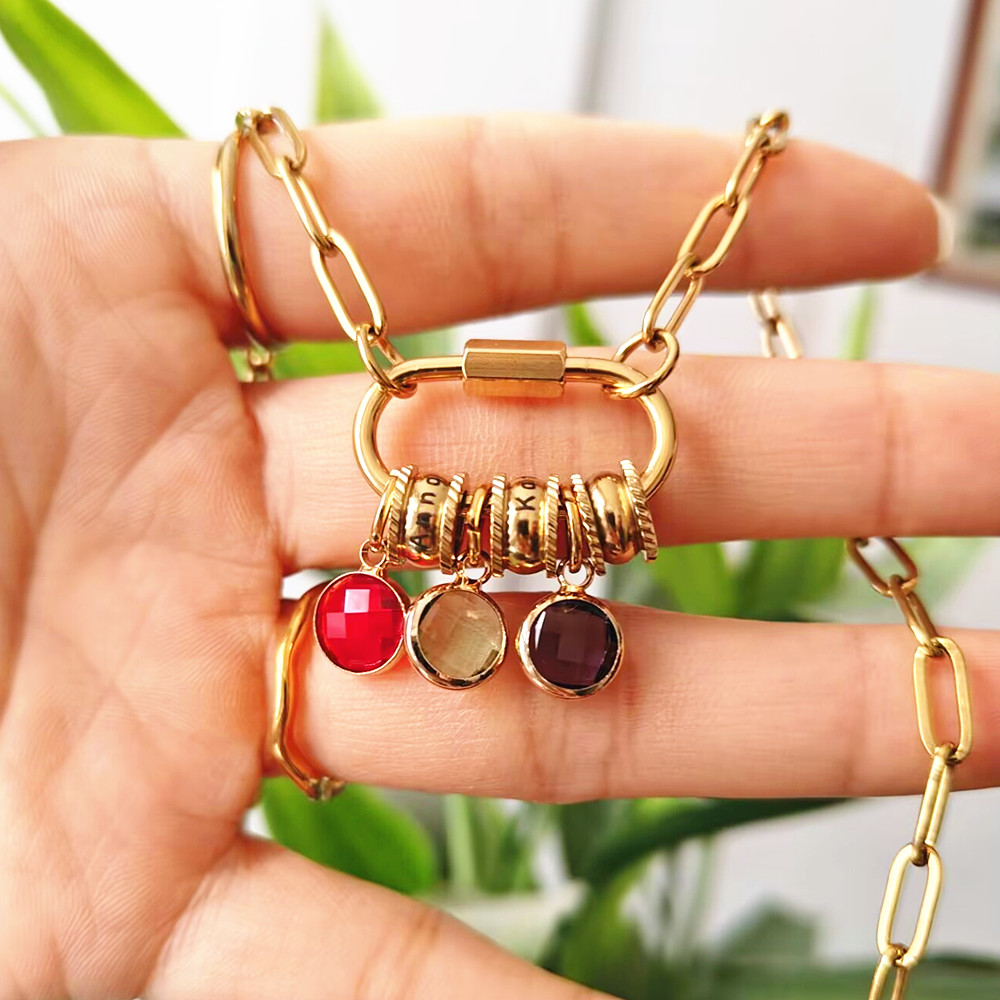 Benutzerdefinierte Karabiner N – Birth Flower Necklace Bewertung und Preis