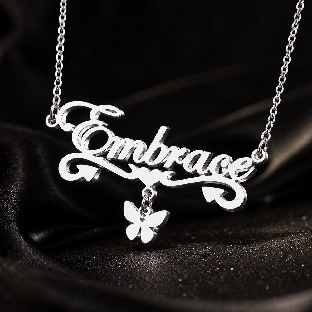 Personalisierte Schmetterlings – Name Necklace Custom Bewertung und Preis