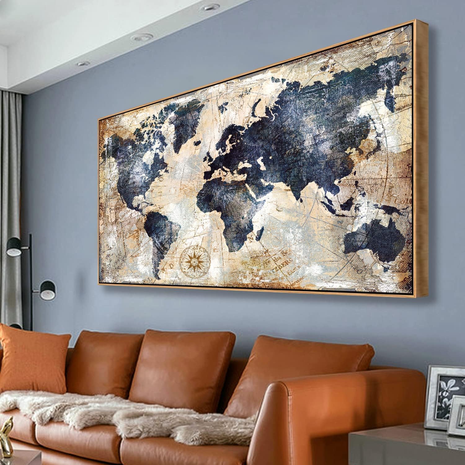 Gerahmte Weltkarte, Wandkunstd – Custom Star Map Bewertung und Preis