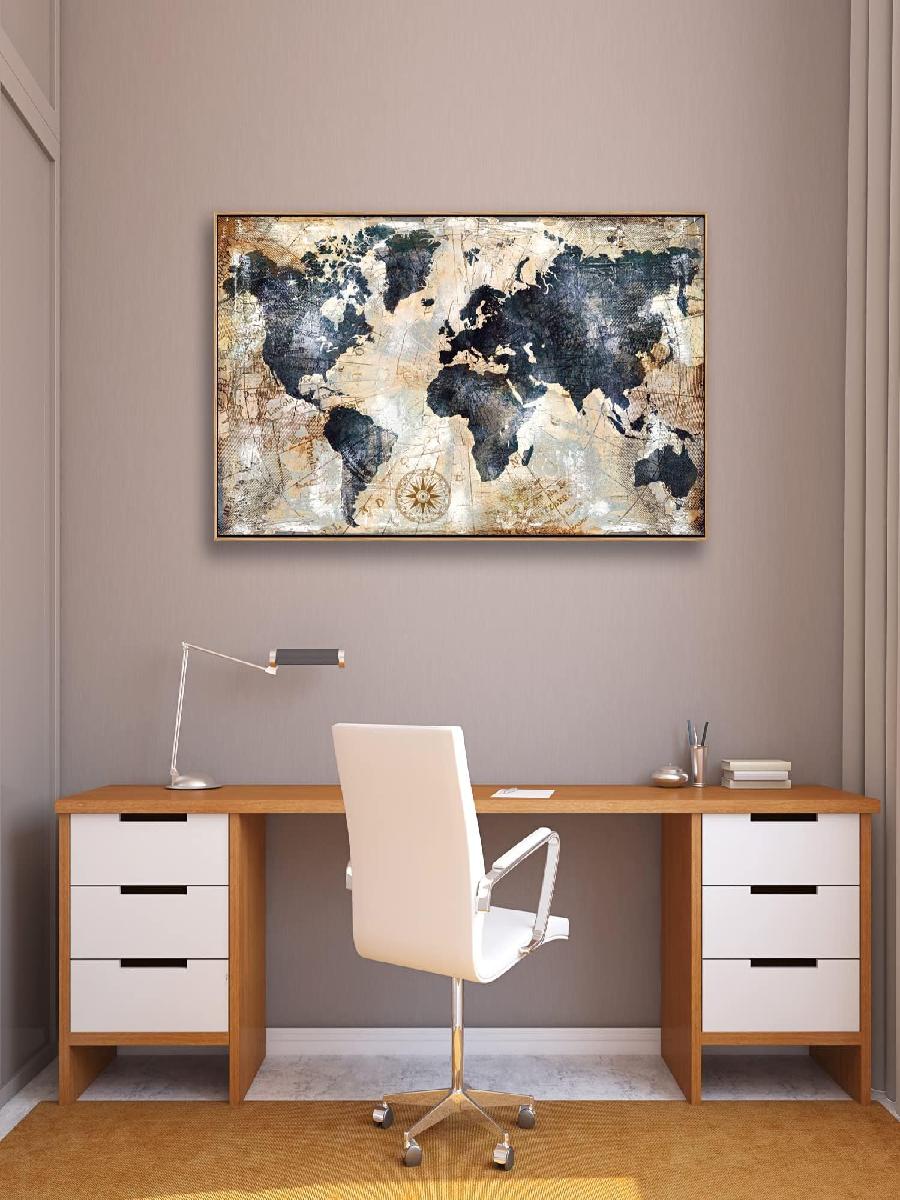 Gerahmte Weltkarte, Wandkunstd – Custom Star Map Bewertung und Preis